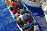 090525-N-4774B-044
GULF OF ADEN (May 24, 2009) Somali migrants in a disabled skiff receive assistance from Sailors aboard the guided-missile cruiser USS Lake Champlain (CG 57). The skiff, originally ferrying 52 passengers, was spotted in distress by helicopter pilots assigned to the "Wolfpack" of Helicopter Anti-Submarine Squadron Light (HSL) 45 while patrolling the area. Lake Champlain is deployed as part of the Boxer Expeditionary Strike Group supporting maritime security operations in the U.S. 5th Fleet area of responsibility. (U.S. Navy photo by Mass Communication Specialist 2nd Class Daniel Barker/Released)