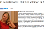 "+600 mila volontari in 2 anni" - AdnKronos del 05/12/2017