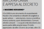 5 per mille - L'analisi di Massimo Novarino (Forum Terzo Settore) su Buone Notizie - 01/05/2018