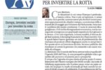 Avvenire - Europa, investire sociale per invertire la rotta - di Claudia Fiaschi. 23 aprile 2019